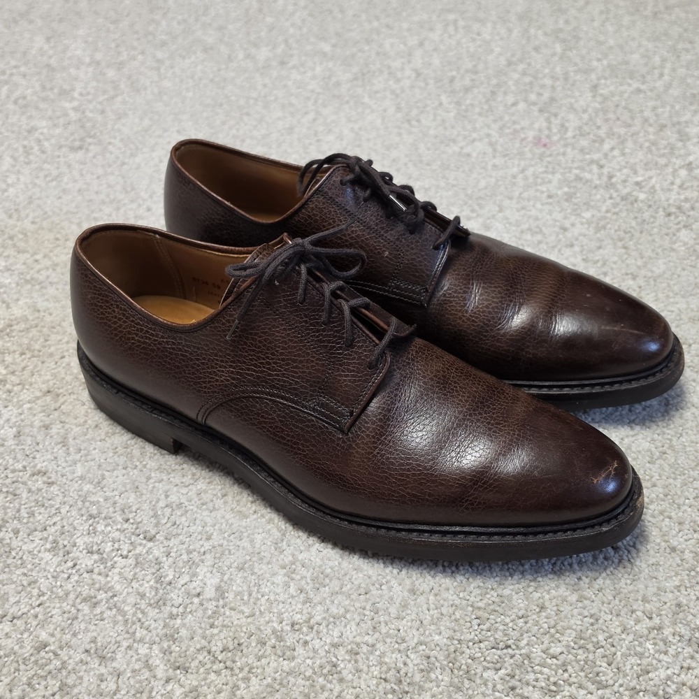 Crockett & Jones Ashdown Dark Brown Country Calf Grain Leather Derby Shoes 10D